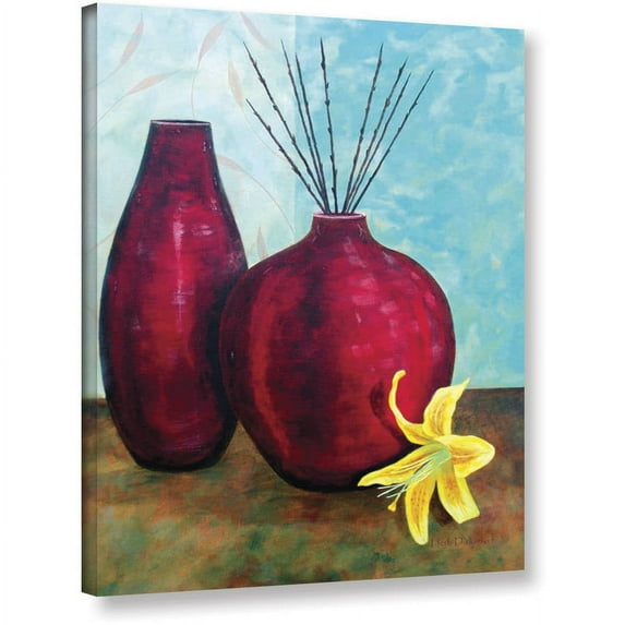 ArtWall Herb Dickinson "Crimson Pursuit I" Gallery-wrapped Canvas