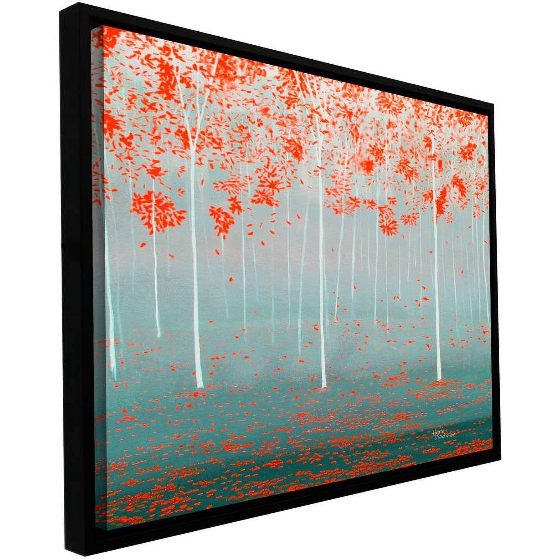 Herb Dickinson Dream Forest Orange and White Framed Canvas Print
