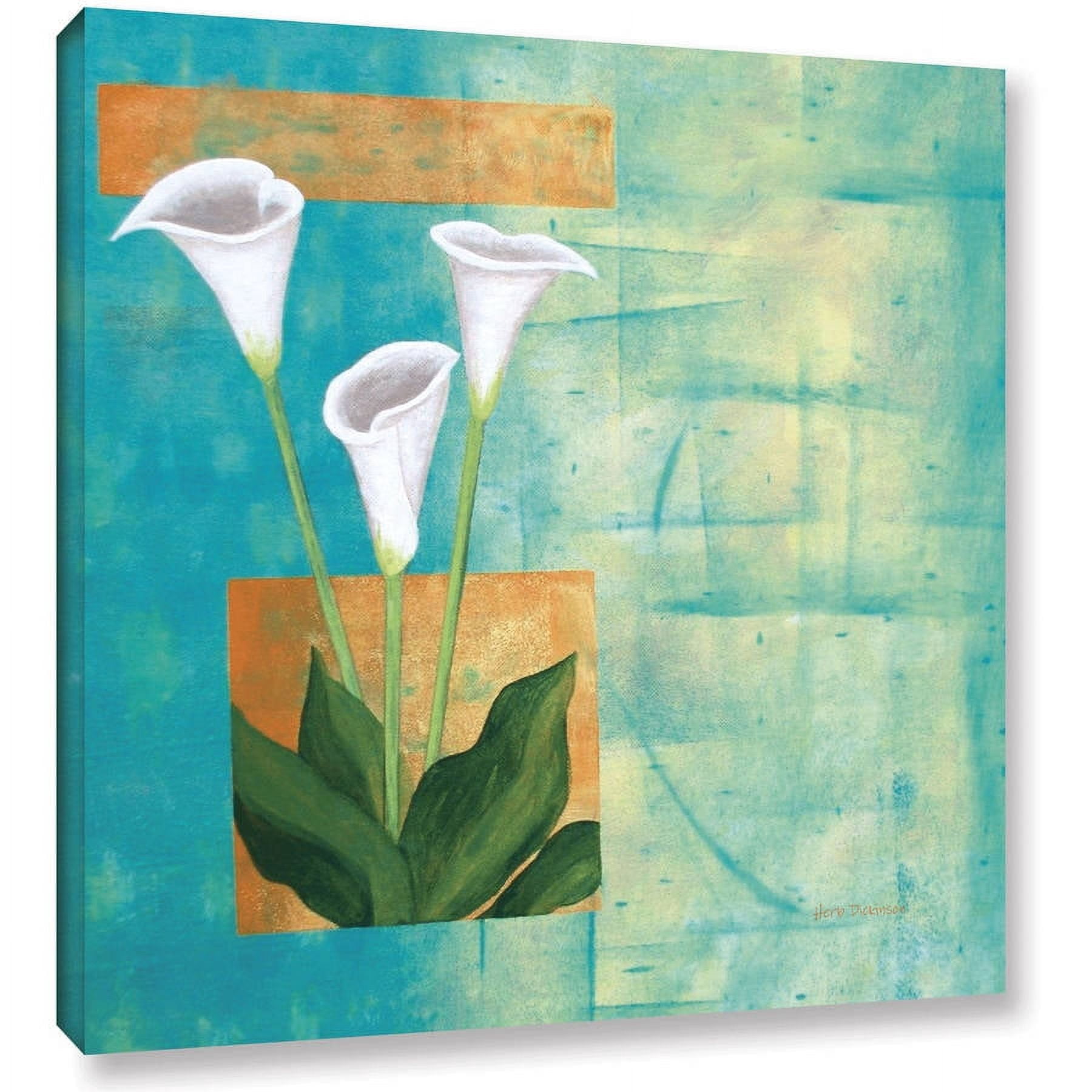 ArtWall Herb Dickinson "Floral White" Gallery-wrapped Canvas