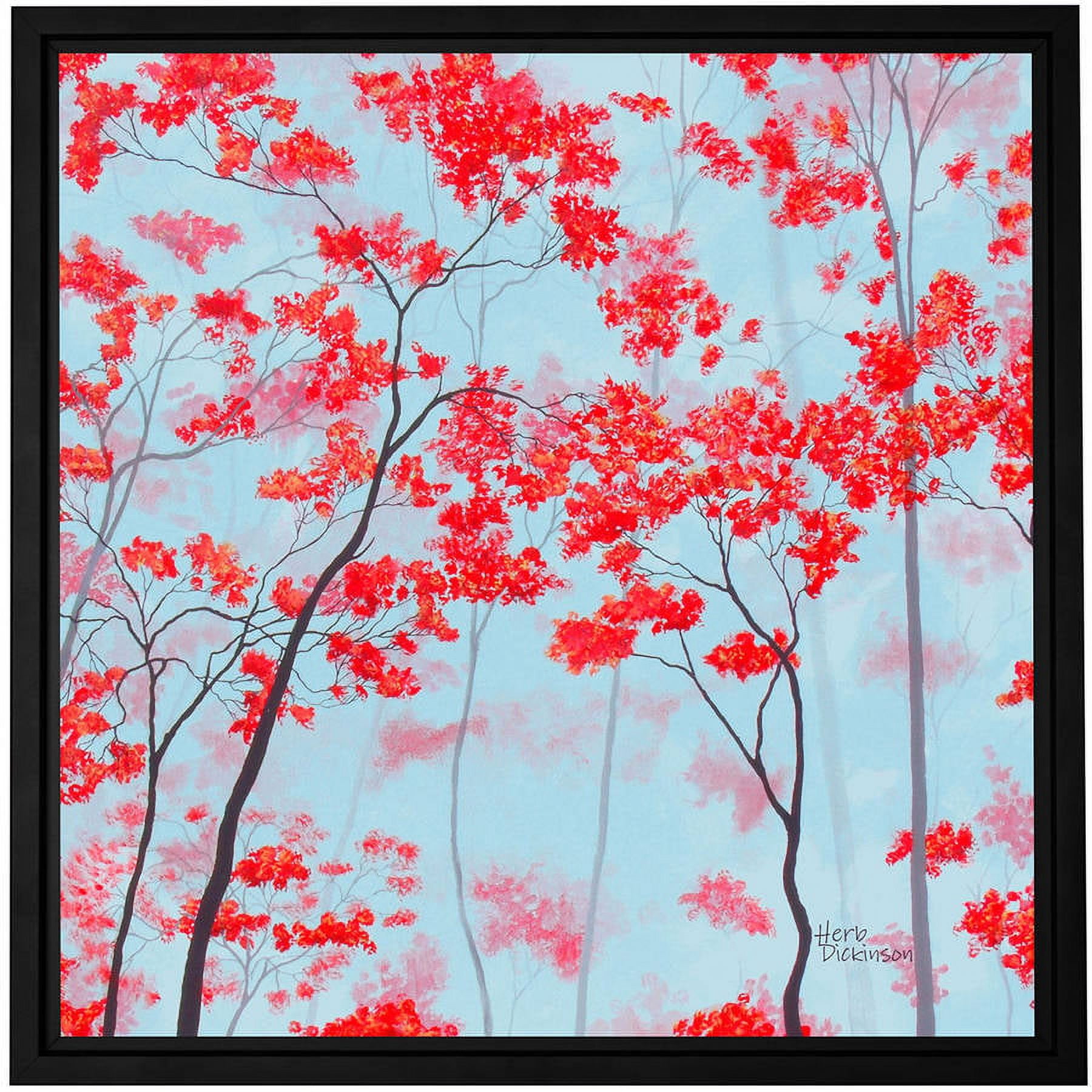 ArtWall Herb Dickinson "Red Forest" Floater Framed Gallery-Wrapped Canvas