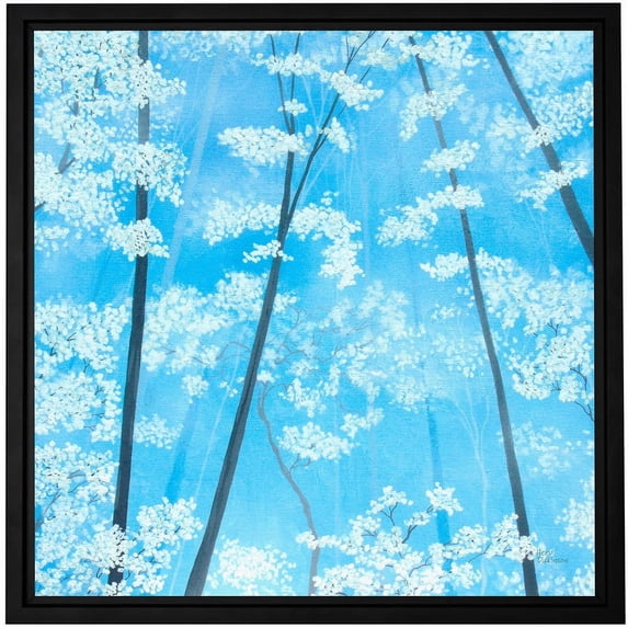 ArtWall Herb Dickinson "Spring Forest 2" Floater Framed Gallery-Wrapped Canvas
