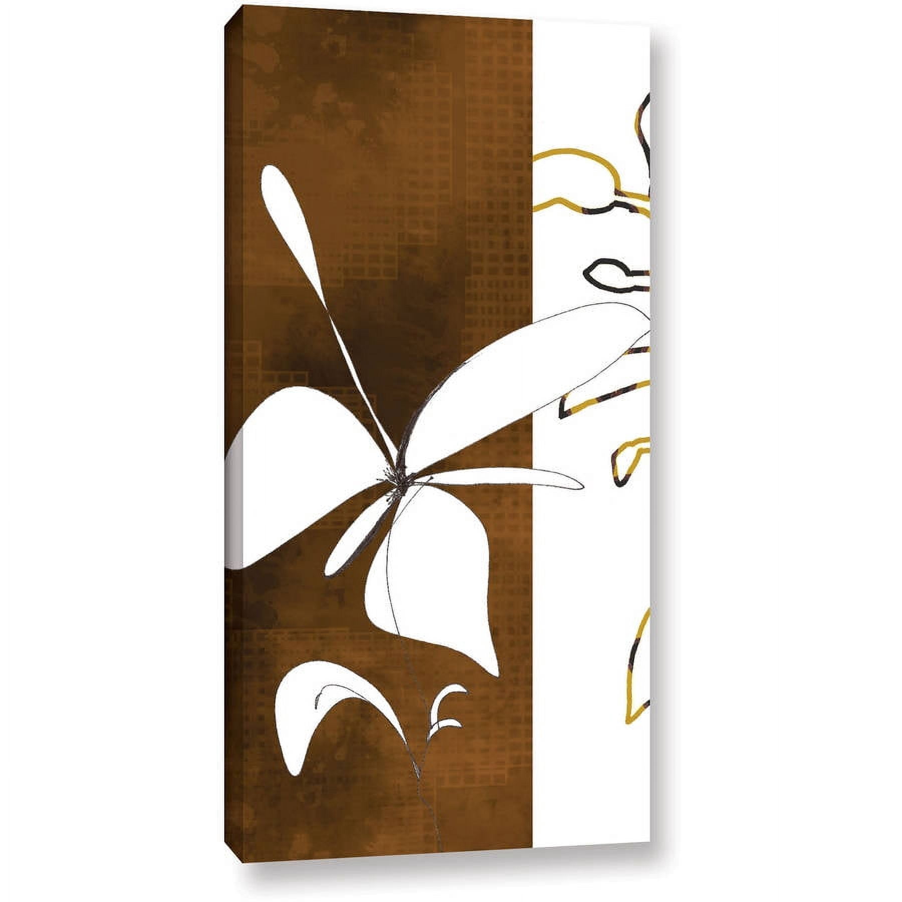 ArtWall Jan Weiss "Espresso Foral I" Gallery-wrapped Canvas
