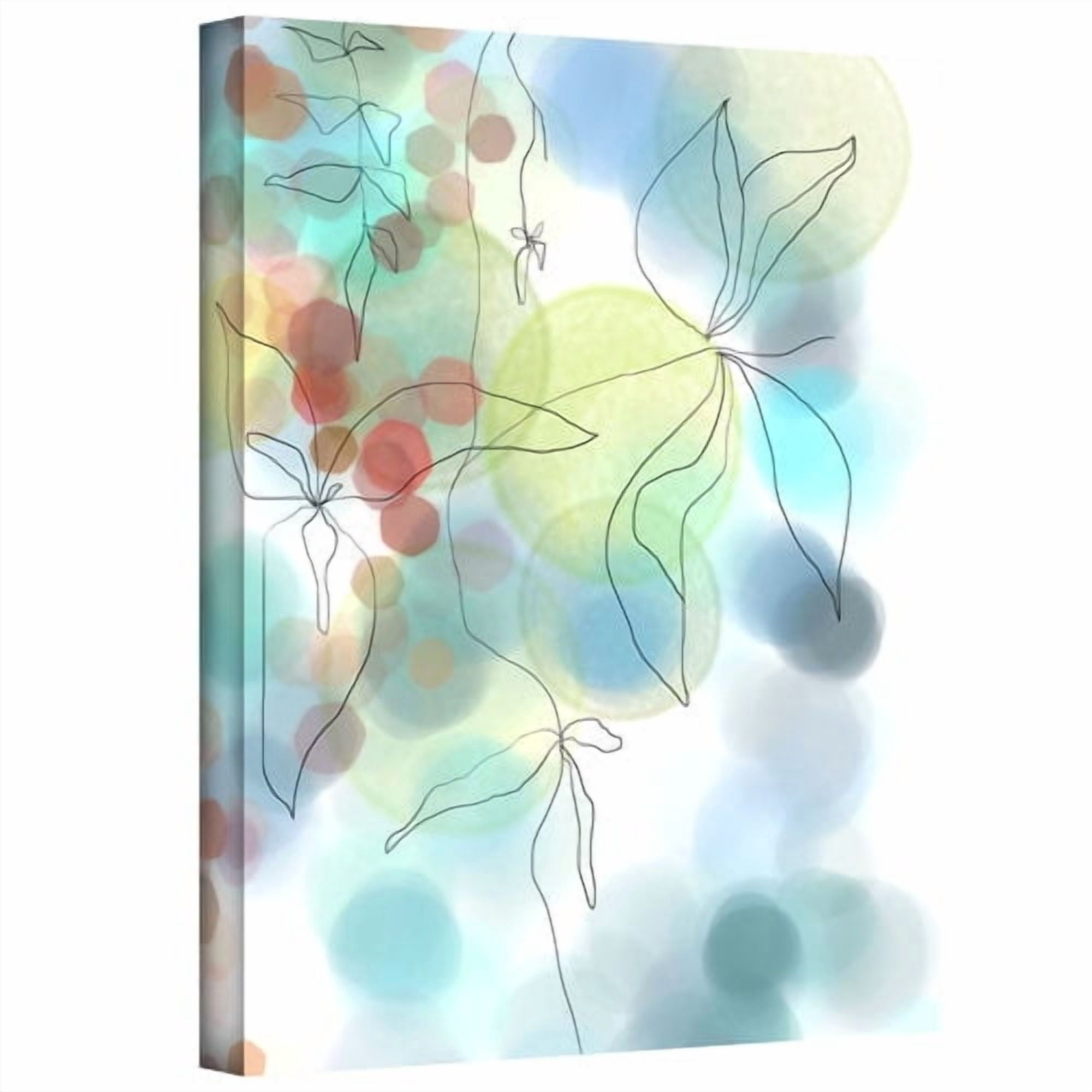 ArtWall Jan Weiss "Liquid Floral I" Gallery-wrapped Canvas Art