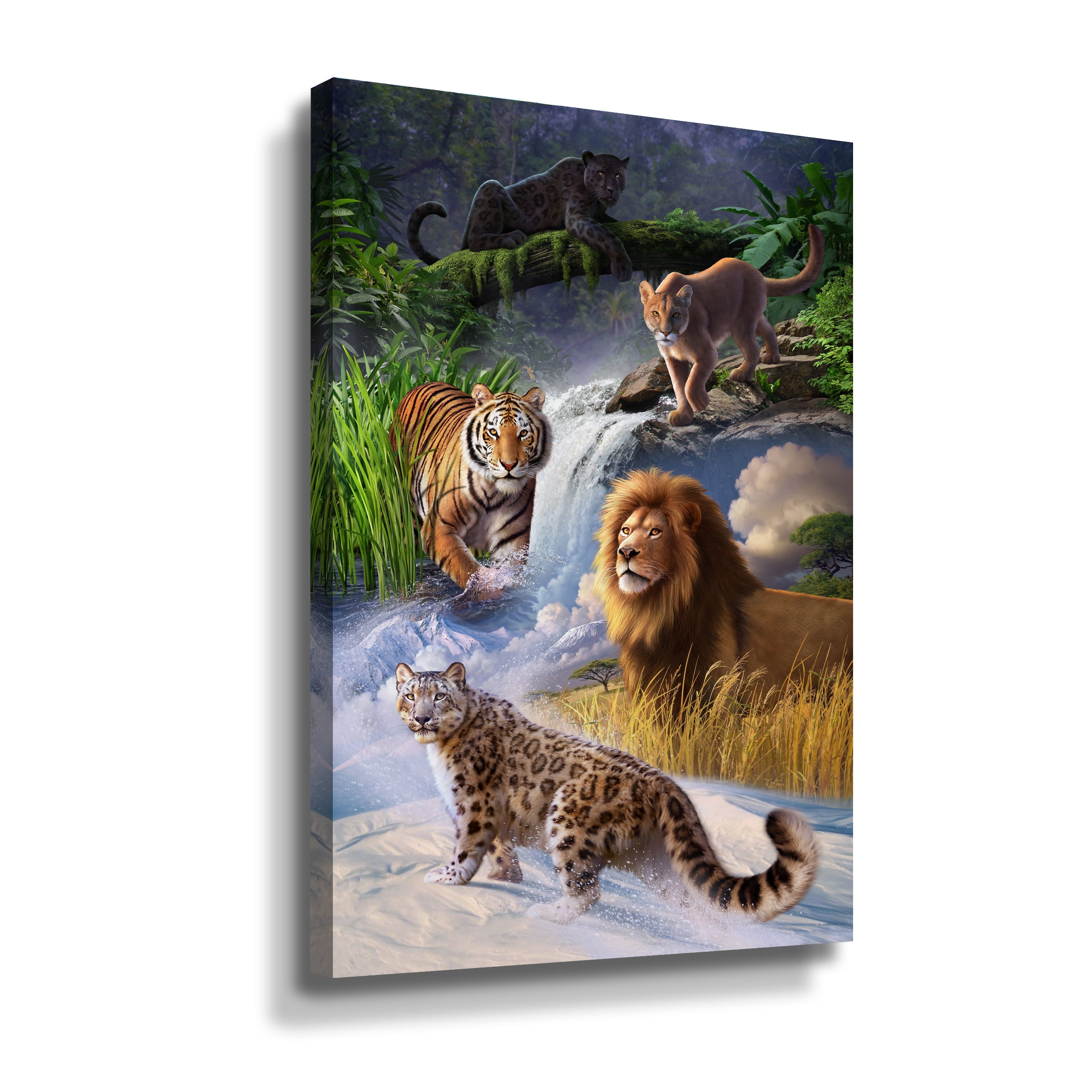 ArtWall Jerry Lofaro Big Cats Wall Art