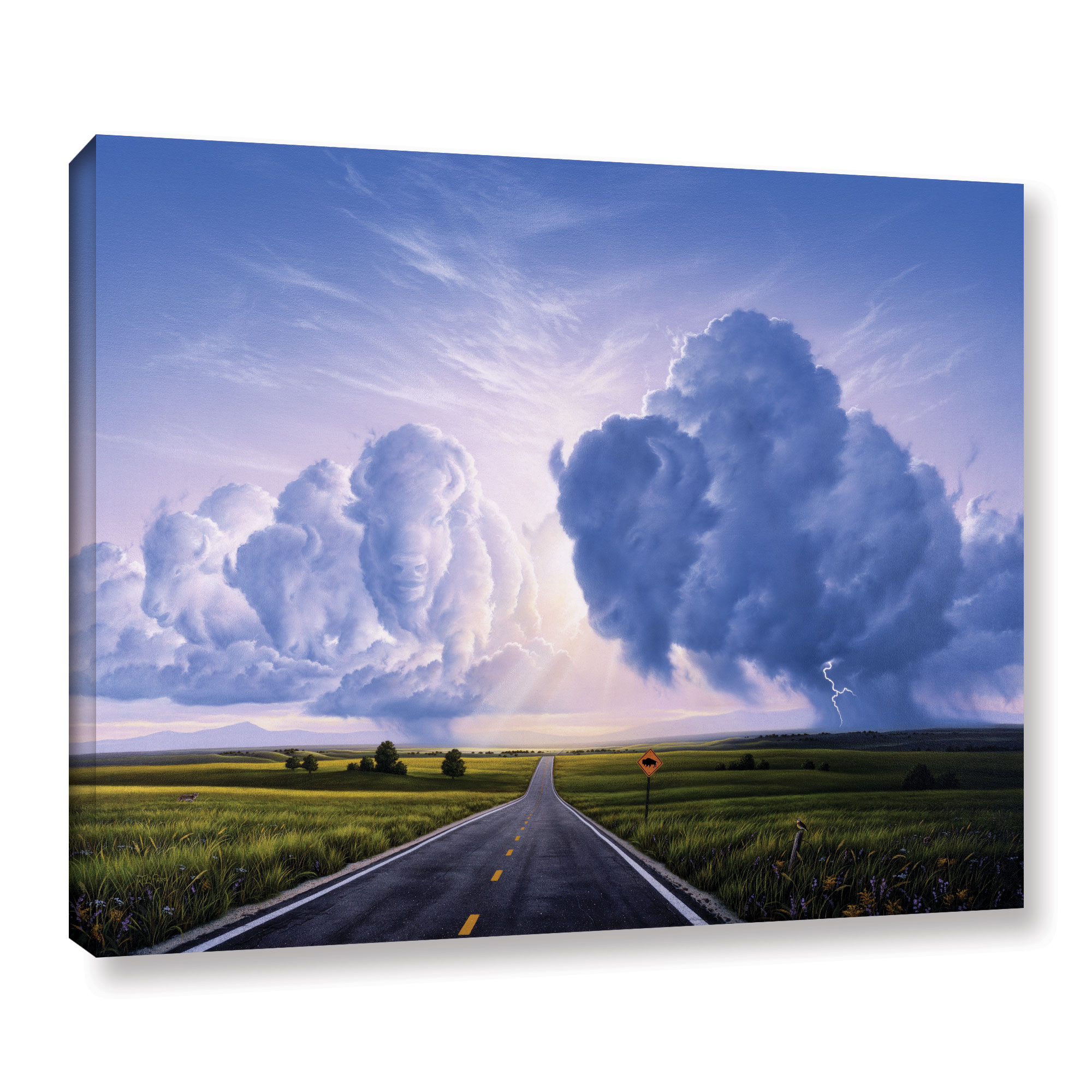 ArtWall Jerry Lofaro Buffalo Crossing Wall Art