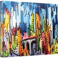 thumbnail image 1 of ArtWall Jim Morana "Raging City" Gallery-wrapped Canvas, 1 of 1