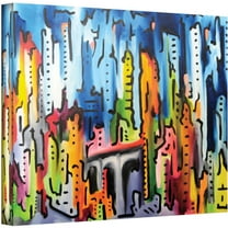 ArtWall Jim Morana "Raging City" Gallery-wrapped Canvas