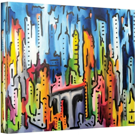 ArtWall Jim Morana "Raging City" Gallery-wrapped Canvas