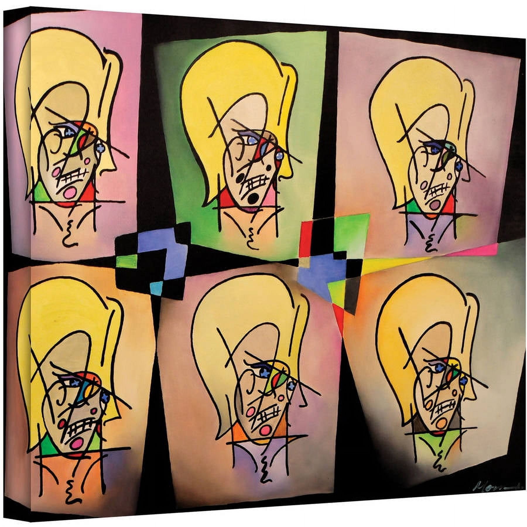 ArtWall Jim Morana "Warhol and Picasso In Love With My Mom" Gallery-wrapped Canvas