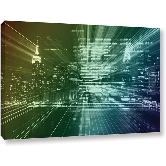 ArtWall John Black "City Lights" Gallery-Wrapped Canvas