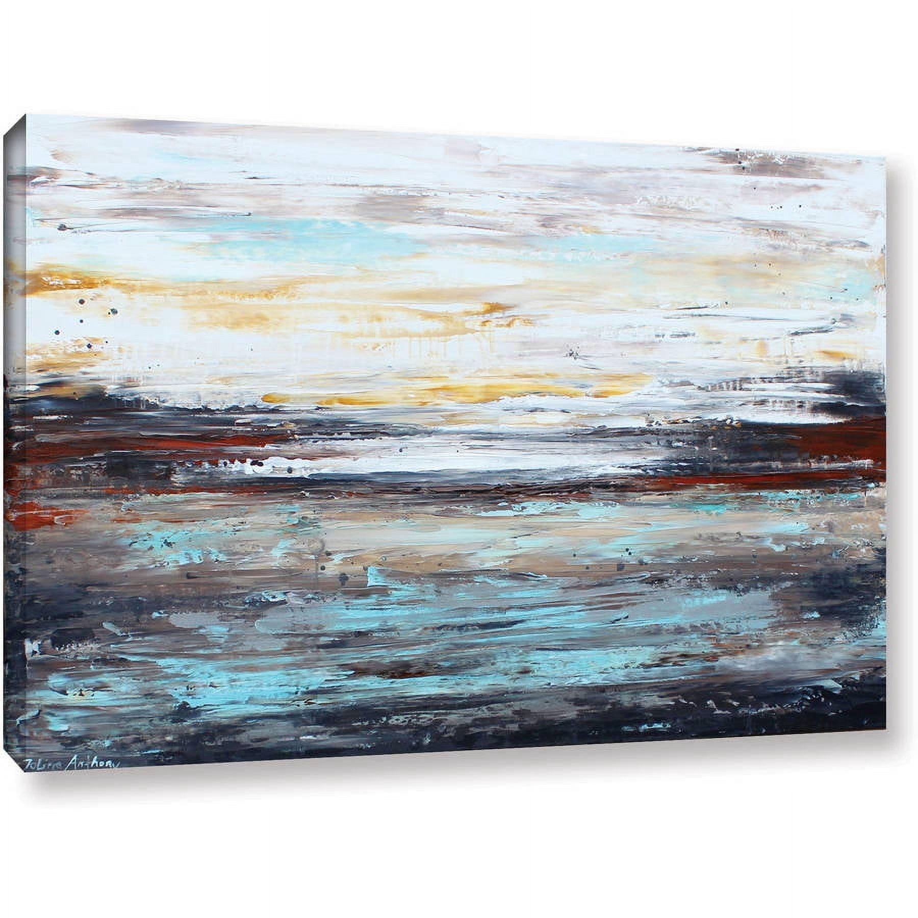 ArtWall Jolina Anthony "Abstract Cold" Gallery-Wrapped Canvas