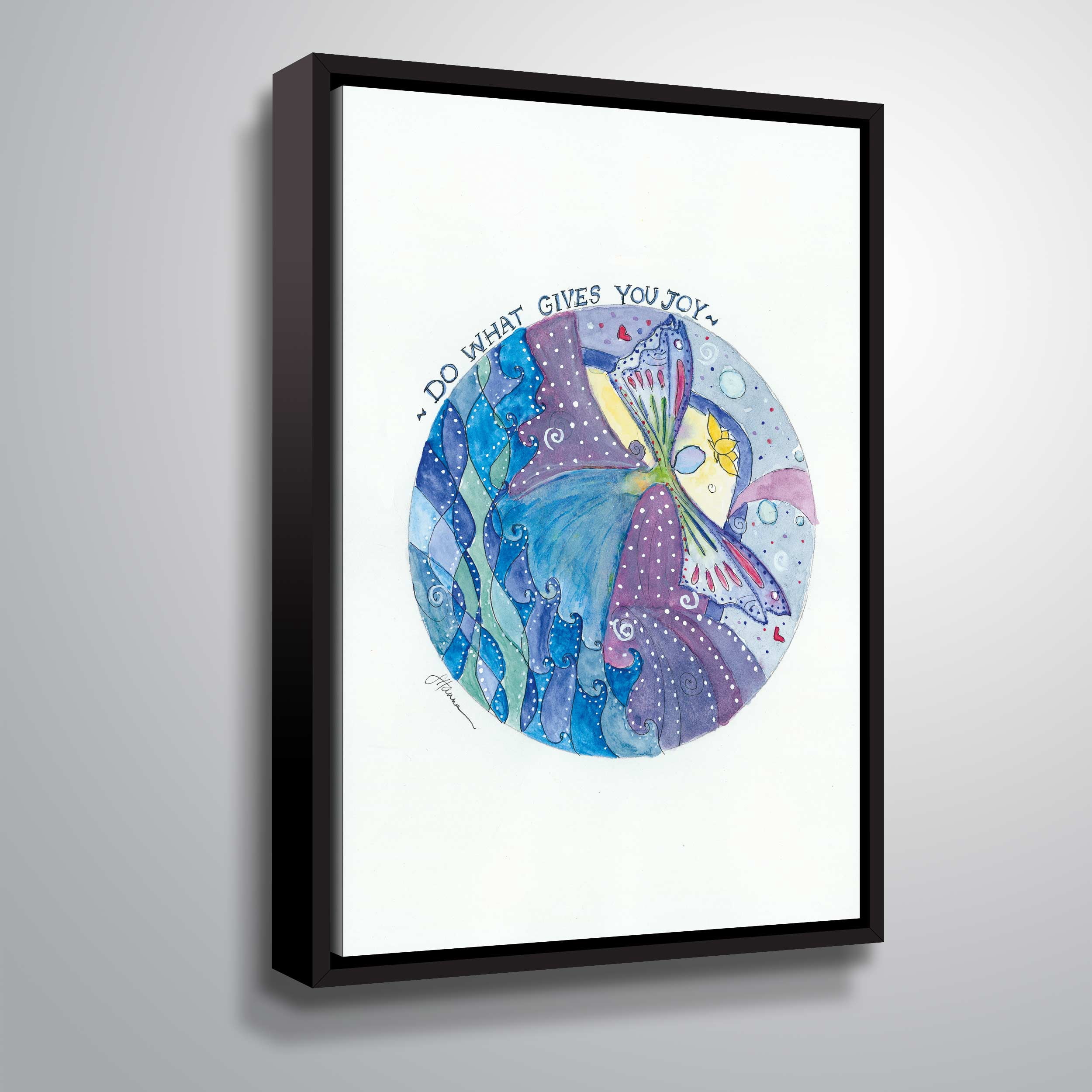 ArtWall Joy Mandala, Gallery Wrapped Floater-framed Canvas by Lorri Hanna