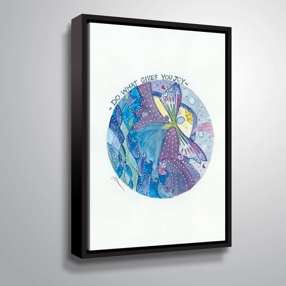 ArtWall Joy Mandala, Gallery Wrapped Floater-framed Canvas by Lorri Hanna