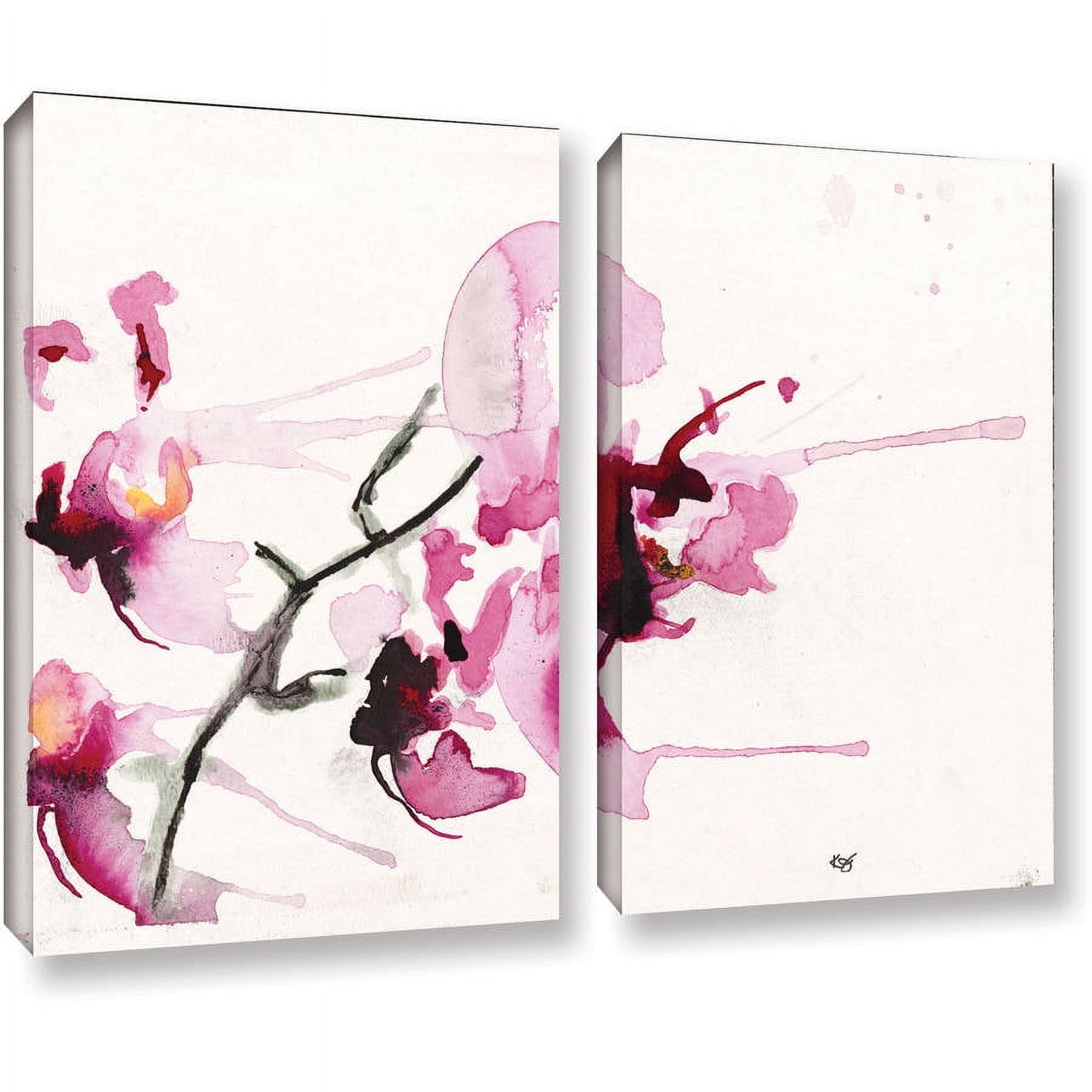 ArtWall Karin Johannesson "Orchids III" 2-Piece Gallery-Wrapped Canvas Set