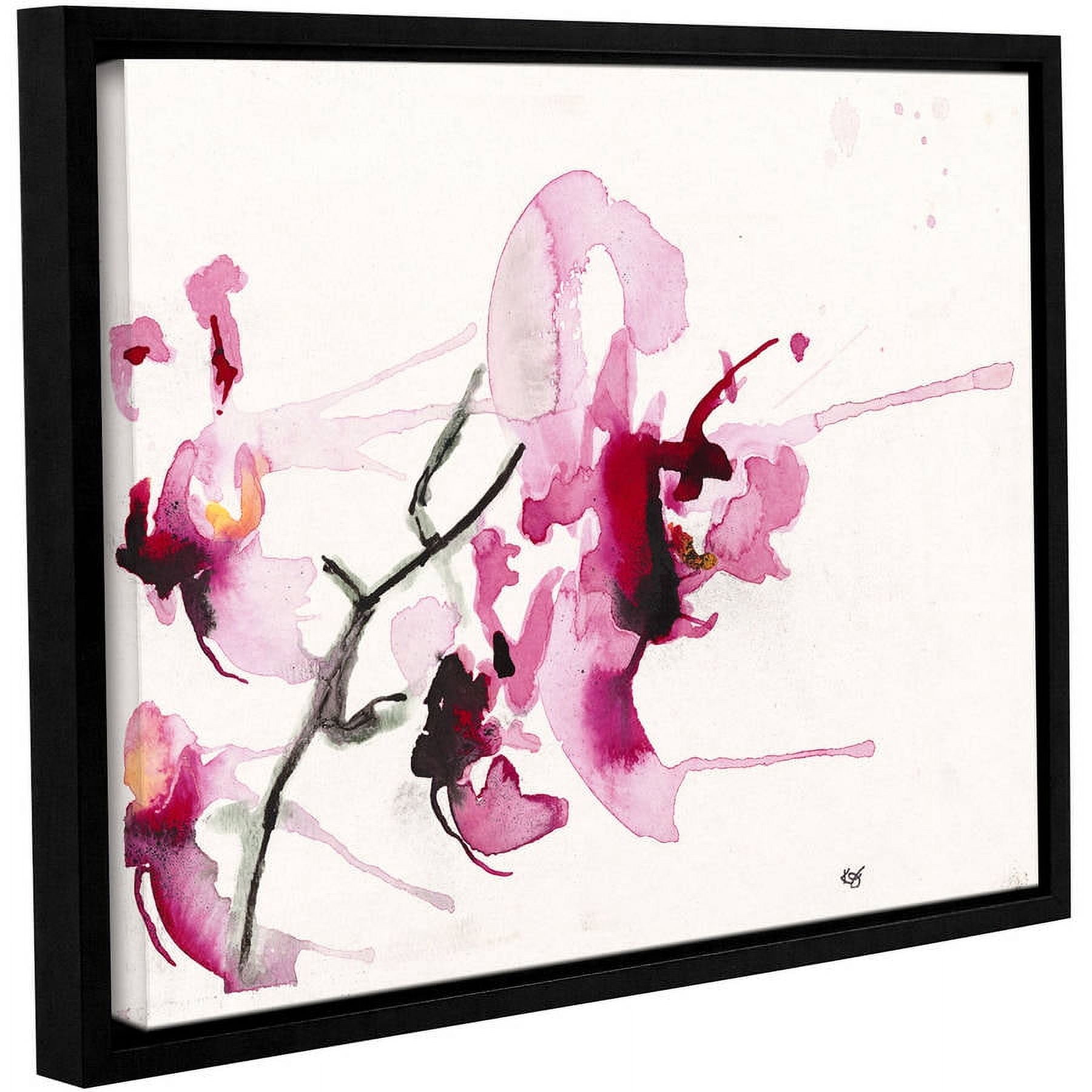 ArtWall Karin Johannesson "Orchids III" Gallery-Wrapped Floater-Framed Canvas