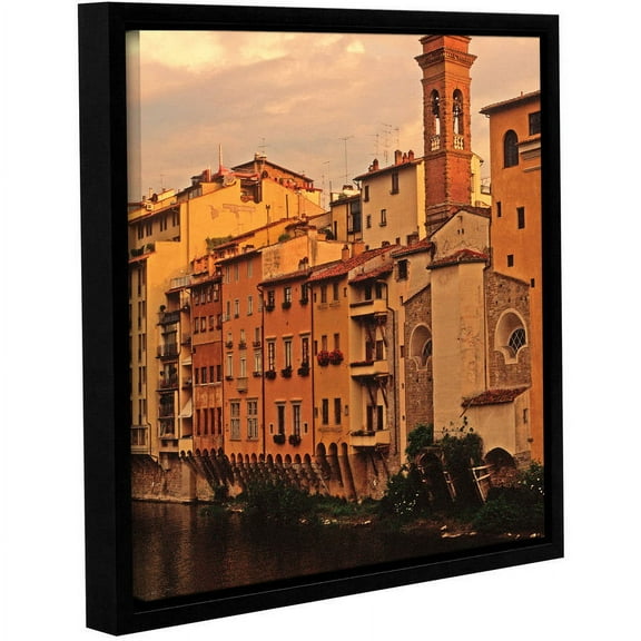 ArtWall Kathy Yates "Florence Charm" Gallery-Wrapped Floater-Framed Canvas