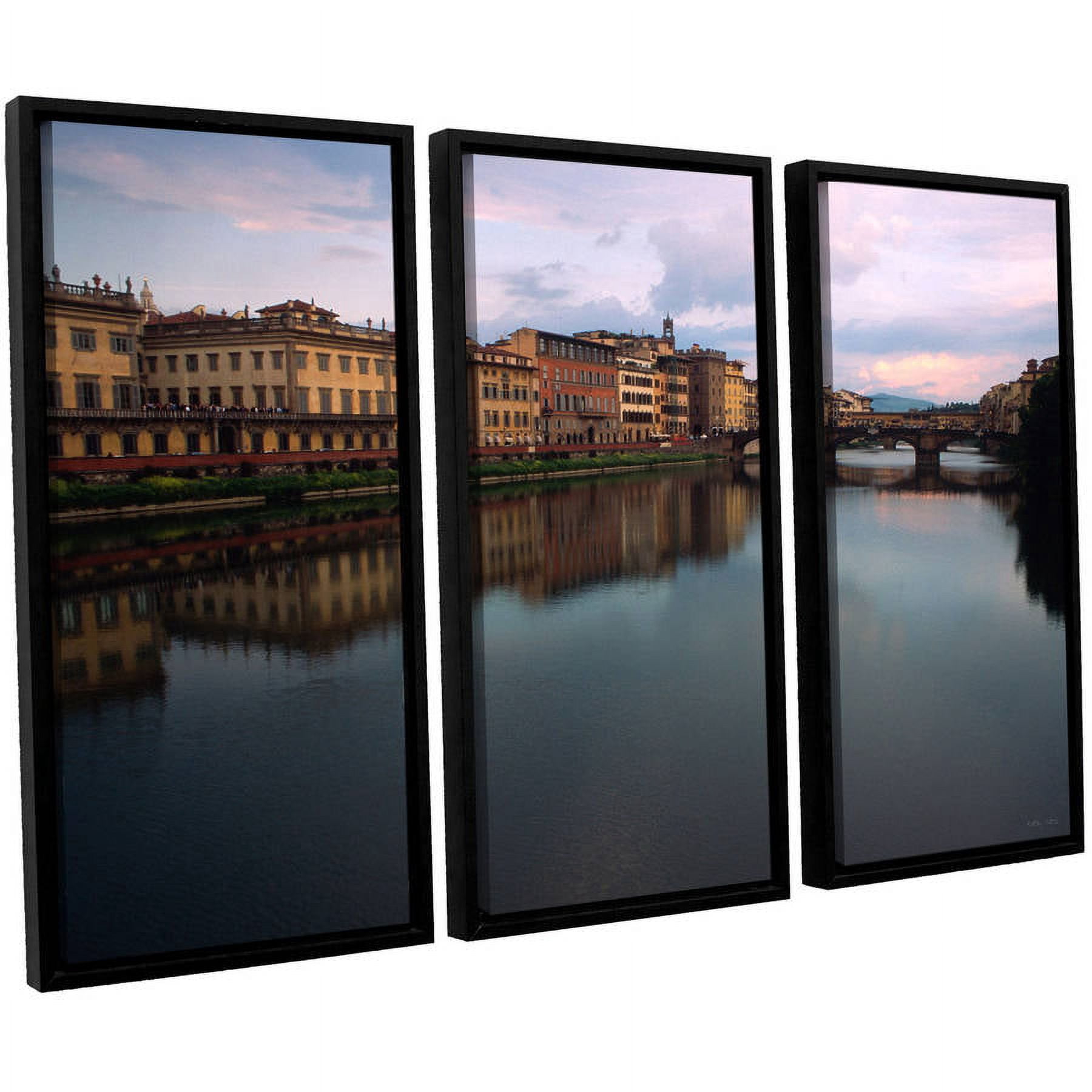 ArtWall Kathy Yates "Florence Memories" 3-Piece Floater Framed Canvas Set