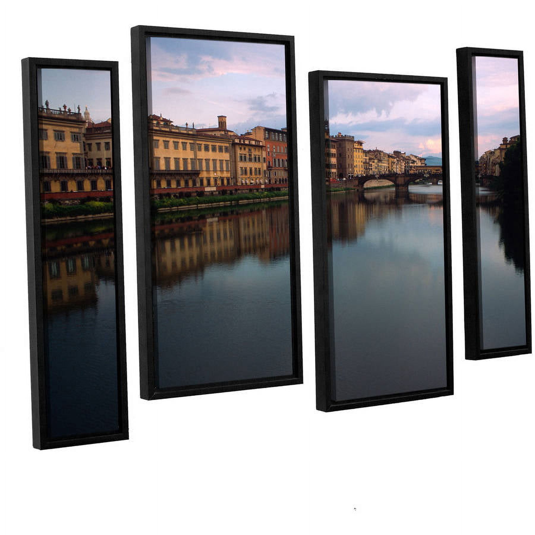 ArtWall Kathy Yates "Florence Memories" 4-Piece Floater Framed Canvas Staggered Set