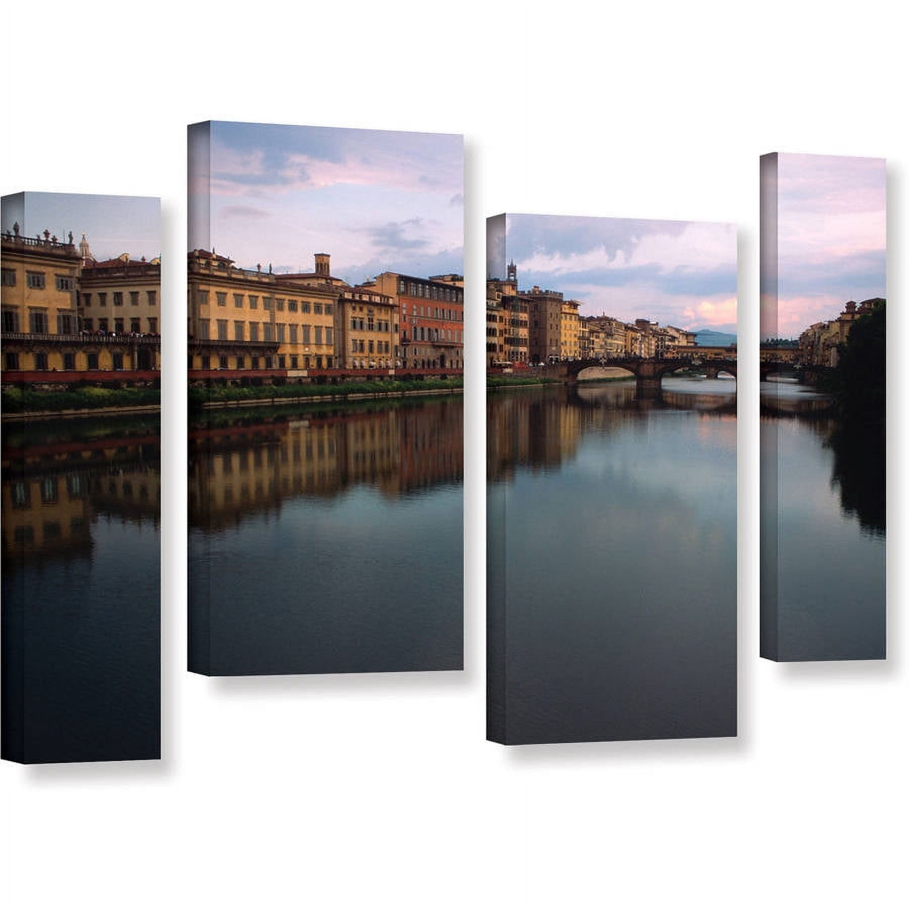 ArtWall Kathy Yates "Florence Memories" 4-Piece Gallery-Wrapped Canvas Staggered Set