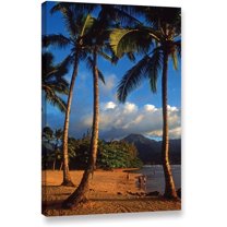 ArtWall Kathy Yates "Hanalei Bay Palms" Gallery-Wrapped Canvas