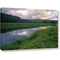 ArtWall Kathy Yates "Hanalei River Reflections" Gallery-Wrapped Canvas