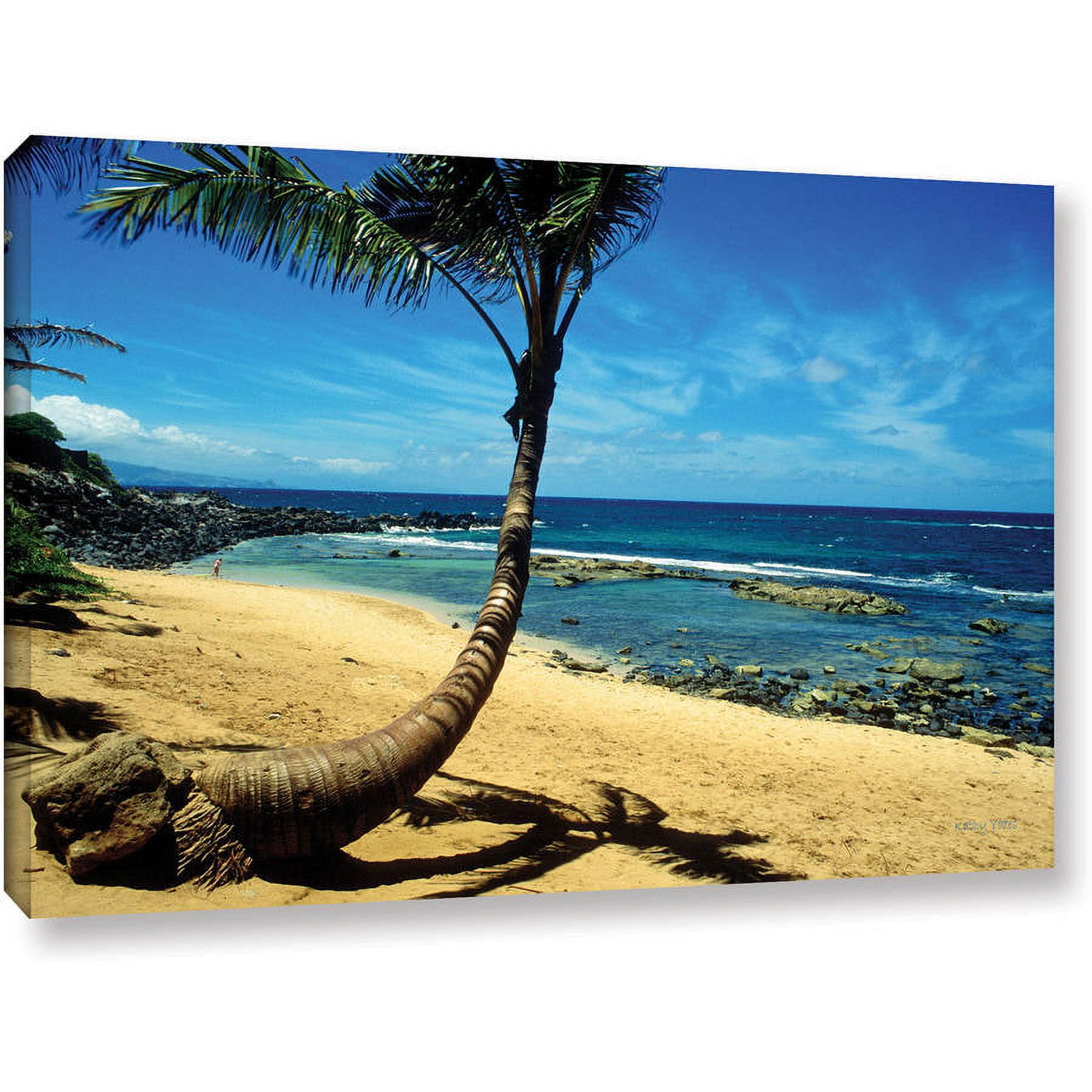 ArtWall Kathy Yates "Palm Tree In Paradise" Gallery-Wrapped Canvas