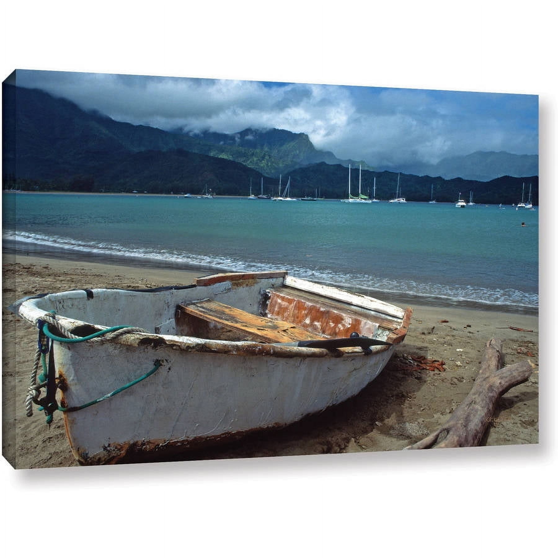 ArtWall Kathy Yates "Waiting To Row In Hanalei Bay" Gallery-Wrapped Canvas
