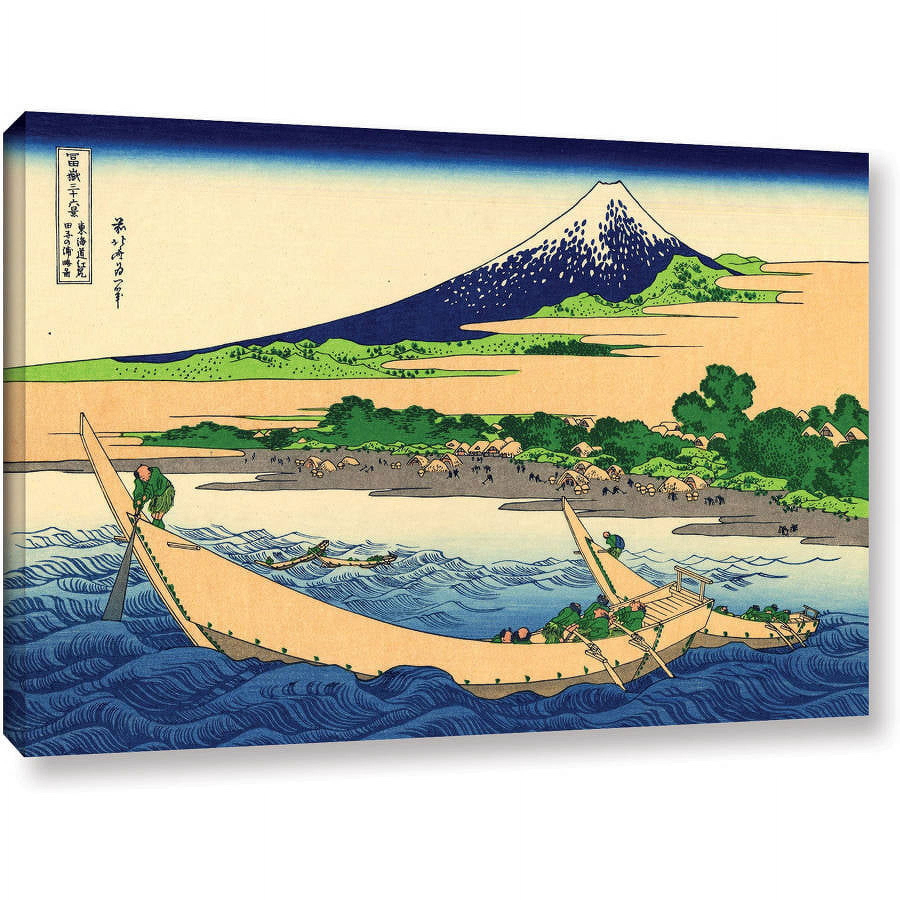 ArtWall Katsushika Hokusai "A Fishing Boat with Mount Fuji" Gallery-Wrapped Canvas