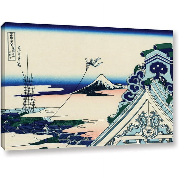 ArtWall Katsushika Hokusai "Asakusa Honganji Temple in the Eastern Capital" Gallery-Wrapped Canvas