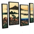 thumbnail image 1 of ArtWall Katsushika Hokusai "Dawn at Isawa in the Kai Province" 4-Piece Floater Framed Canvas Staggered Set, 1 of 1