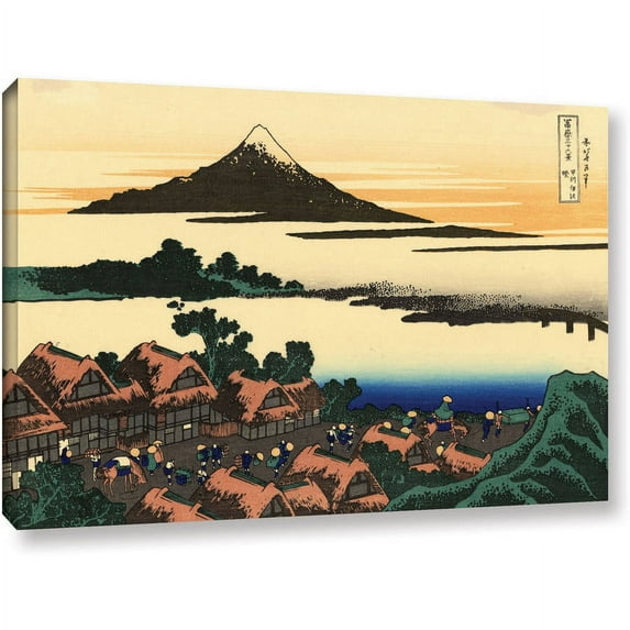 ArtWall Katsushika Hokusai "Dawn at Isawa in the Kai Province" Gallery-Wrapped Canvas