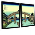 thumbnail image 1 of ArtWall Katsushika Hokusai "Fuji See Through the Mannen Bridge at Fukagawa" 2-Piece Floater Framed Canvas Set, 1 of 2