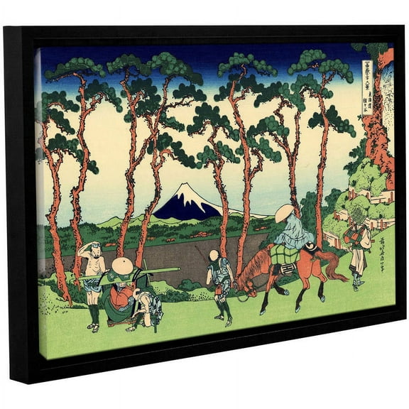 ArtWall Katsushika Hokusai "Hodogaya on the Tokaido" Gallery-Wrapped Floater-Framed Canvas