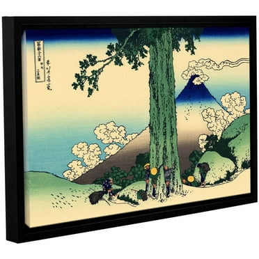 ArtWall Katsushika Hokusai "Mishima Pass in Kai Province" Gallery-Wrapped Floater-Framed Canvas