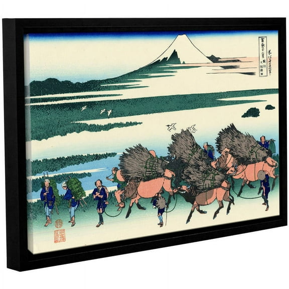 ArtWall Katsushika Hokusai "Ono Shindon in the Suraga Province" Gallery-Wrapped Floater-Framed Canvas