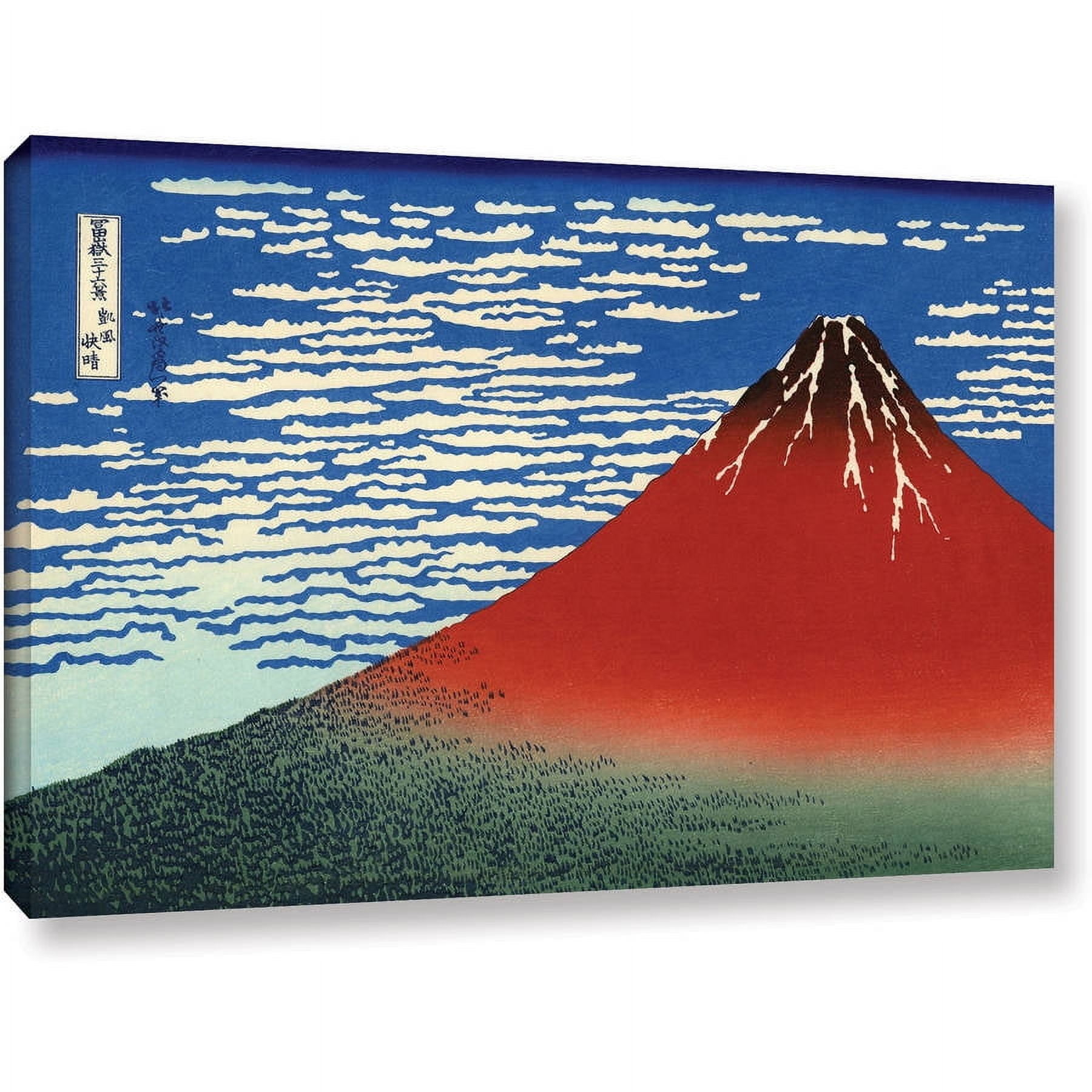 ArtWall Katsushika Hokusai "Red Fuji" Gallery-Wrapped Canvas