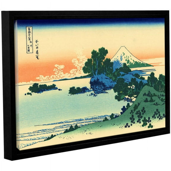 ArtWall Katsushika Hokusai "Shichiri Beach in Sagami Province" Gallery-Wrapped Floater-Framed Canvas