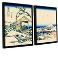 thumbnail image 1 of ArtWall Katsushika Hokusai "Tea House at Koishikawa, the Morning After a Snowfall" 2-Piece Floater Framed Canvas Set, 1 of 1