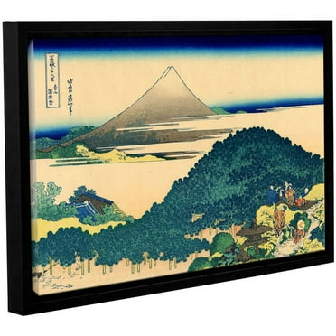 ArtWall Katsushika Hokusai "The Coast of Seven Leagues in Kamajura" Gallery-Wrapped Floater-Framed Canvas