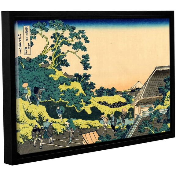 ArtWall Katsushika Hokusai "The Fuji Seen from the Mishima Pass" Gallery-Wrapped Floater-Framed Canvas