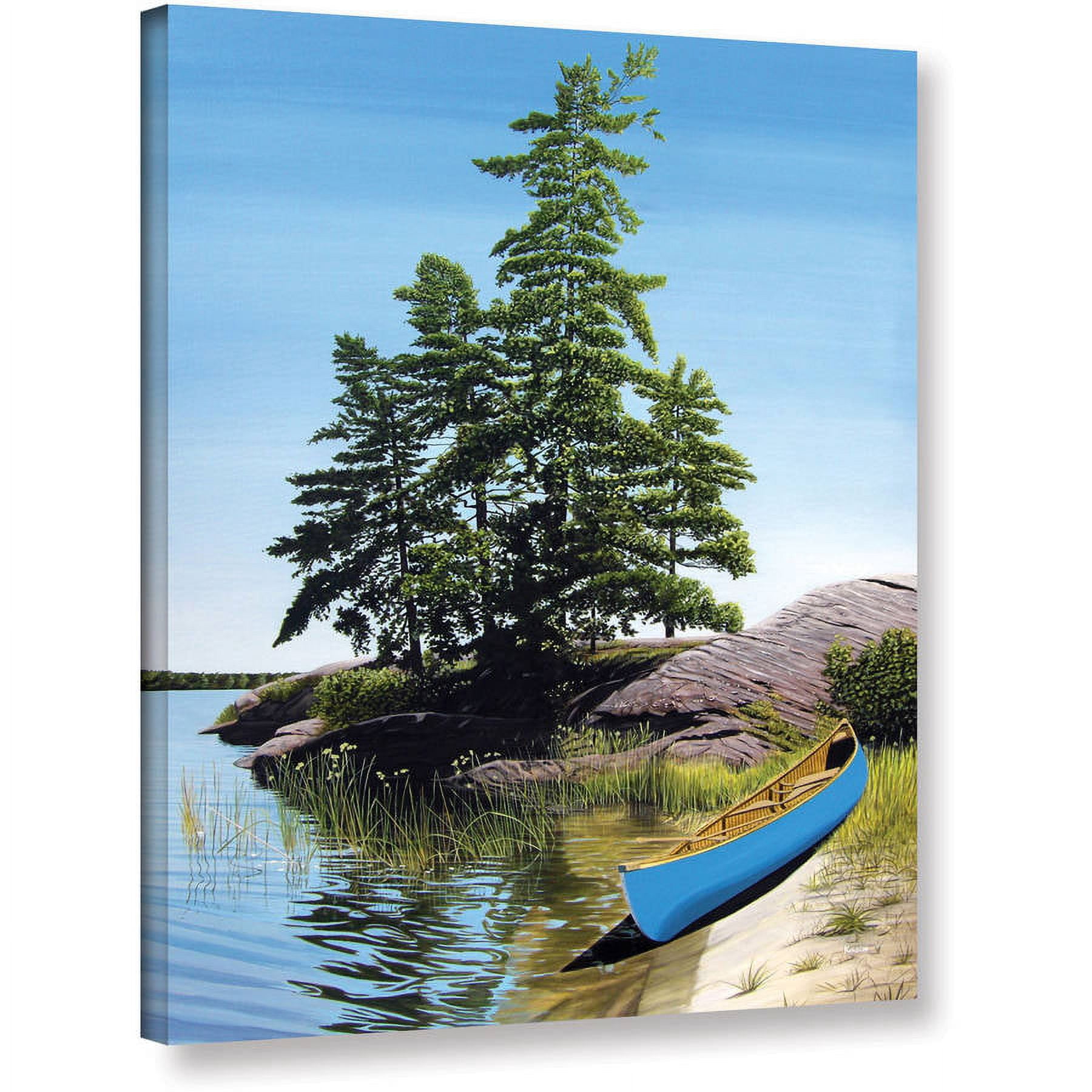 ArtWall Ken Kirsch "Canoe on Georgian Bay" Wrapped Canvas