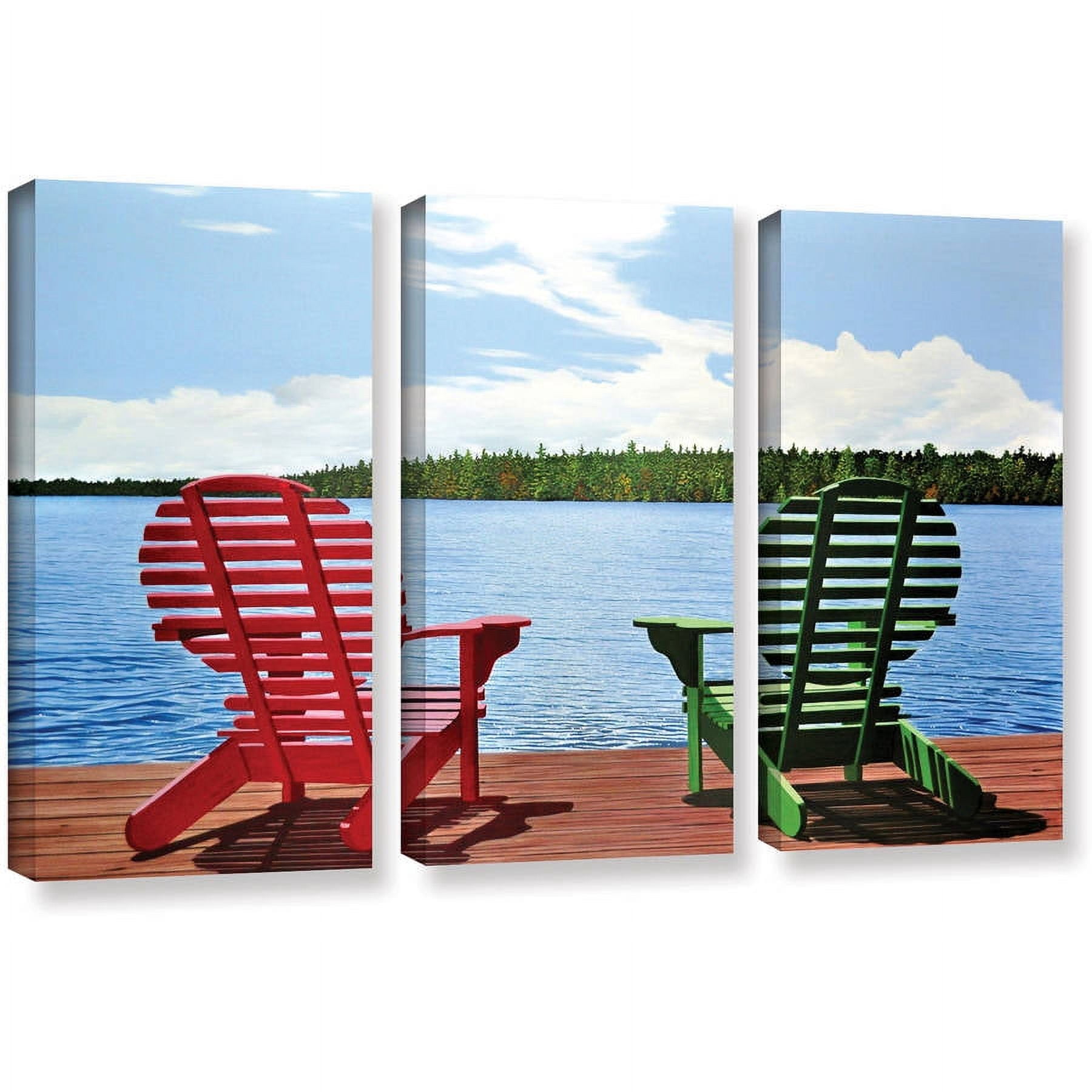 ArtWall Ken Kirsh "Dockside" 3-Piece Gallery-Wrapped Canvas Set