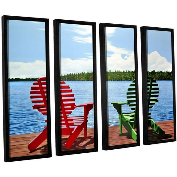 ArtWall Ken Kirsh "Dockside" 4-Piece Floater Framed Canvas Set