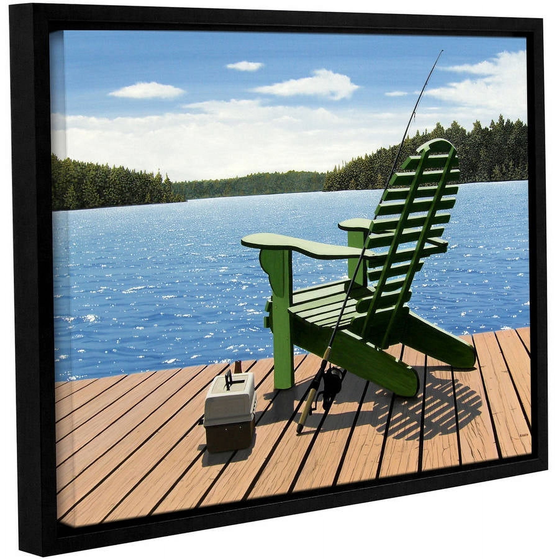 ArtWall Ken Kirsh "Fishing Chair" Gallery-Wrapped Floater-Framed Canvas