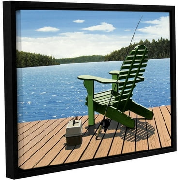ArtWall Ken Kirsh "Fishing Chair" Gallery-Wrapped Floater-Framed Canvas