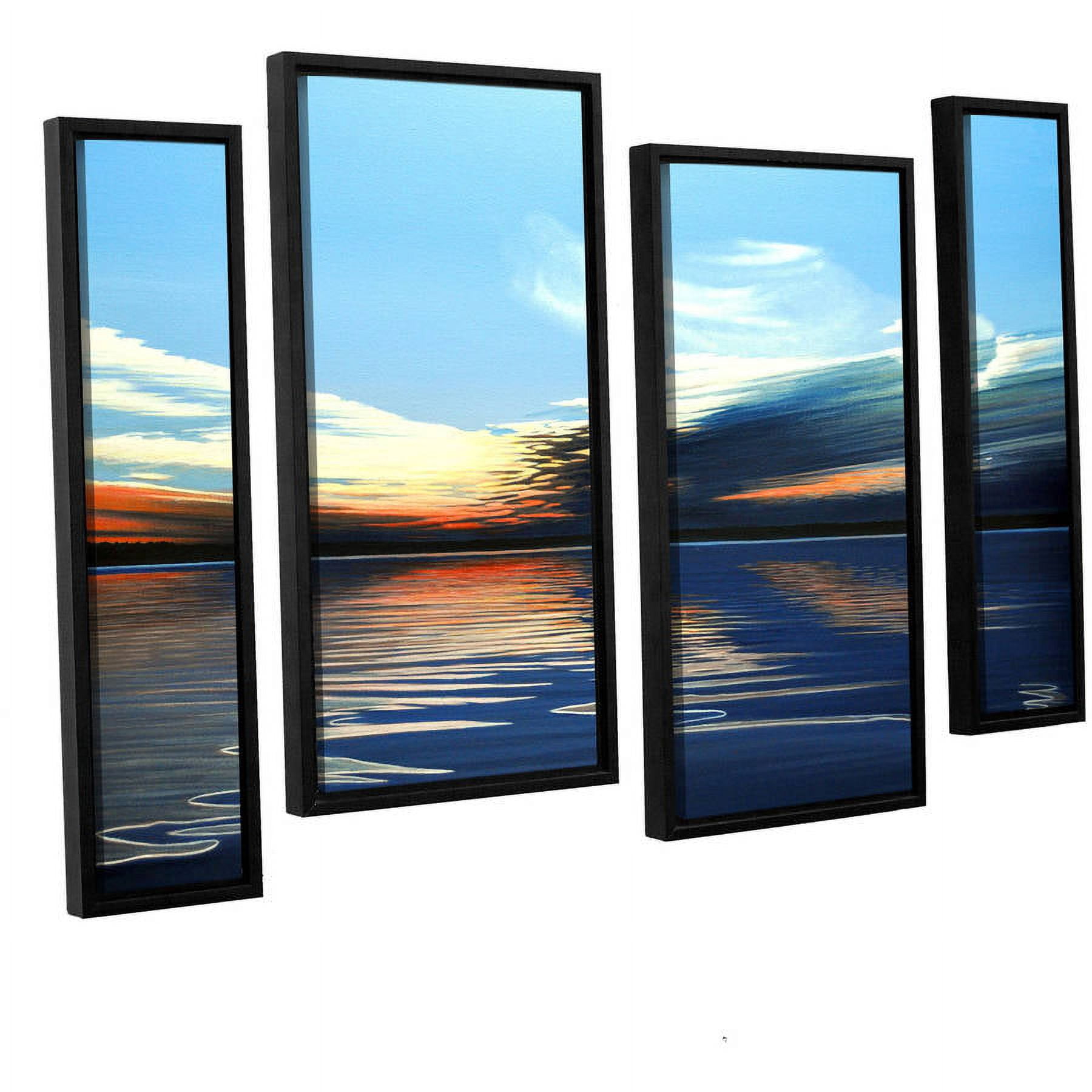 ArtWall Ken Kirsh "Quiet Reflections" 4-Piece Floater Framed Canvas Staggered Set