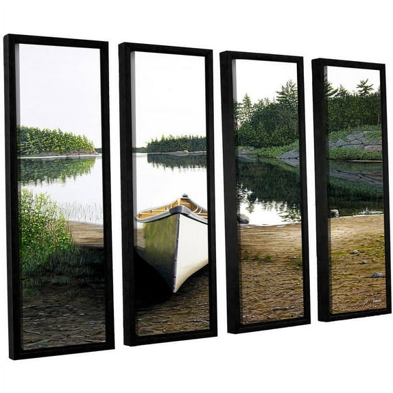 ArtWall Ken Kirsh "Silent Retreat 1" 4-Piece Floater Framed Canvas Set