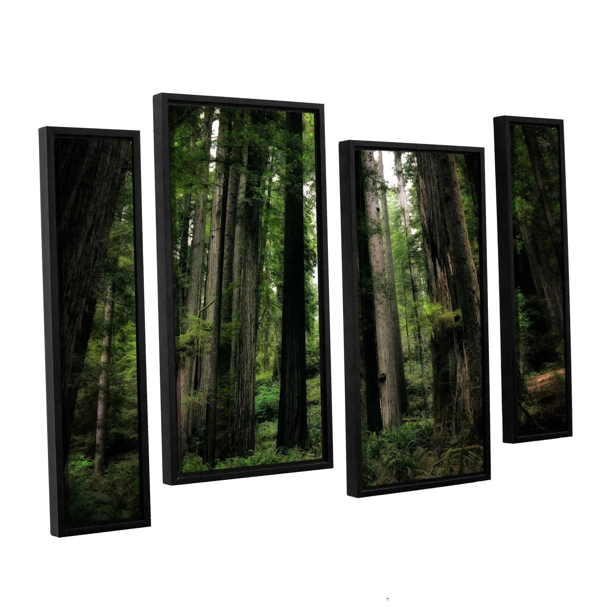 ArtWall Kevin Calkins "Among the Giants" 4-Piece Floater Framed Canvas Staggered Set