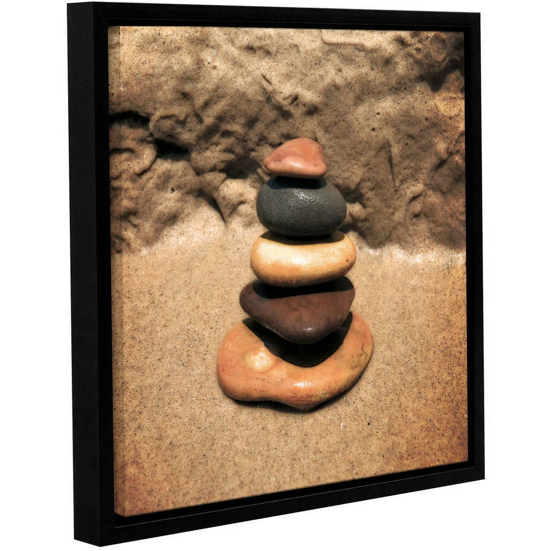 ArtWall Kevin Calkins "Balance on the Beach" Gallery-Wrapped Floater-Framed Canvas