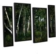 thumbnail image 1 of ArtWall Kevin Calkins "Birch Grove in Sunlight" 4-Piece Floater Framed Canvas Staggered Set, 1 of 1
